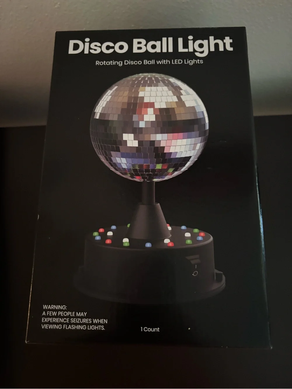 Disco Ball Light LED Rotating Party Decor - Silver